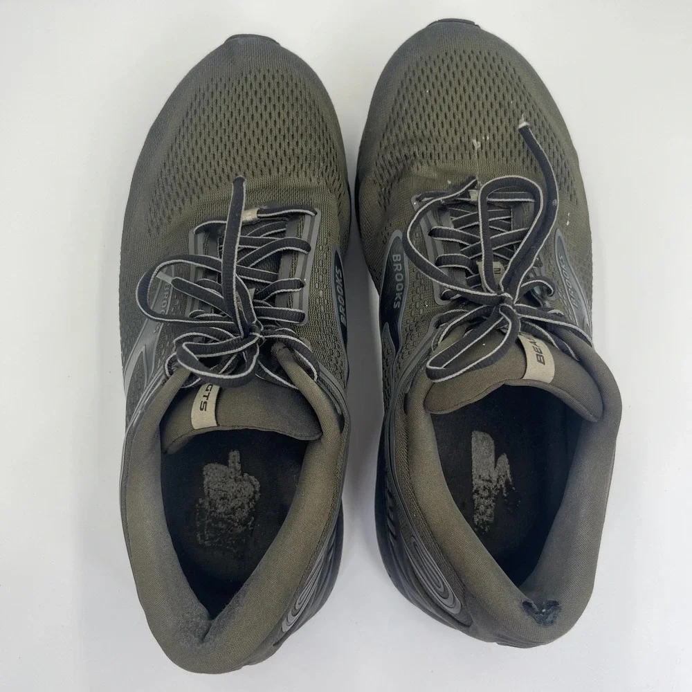 Brooks Beast GTS 23 1104014E041 Sneakers Mens US 12 Green Mesh Running Shoes
